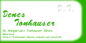 denes tonhauser business card